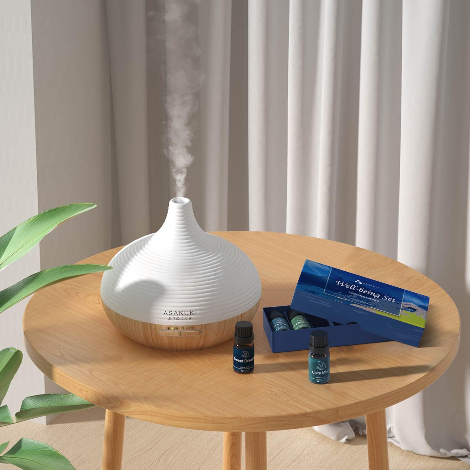 ASAKUKI Essential Oils, Well-Being Diffuser Oils Gift Set, 6x10ml - Image 8